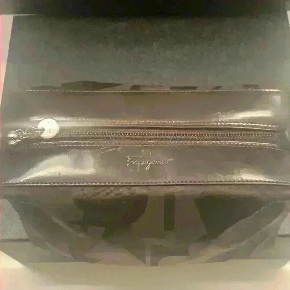 Ferragamo Canvas Nylon & Leather Cosmetic Pouch Vintage - Picture 2 of 6